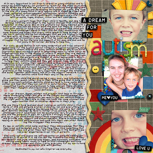 A Dream for You, Autism