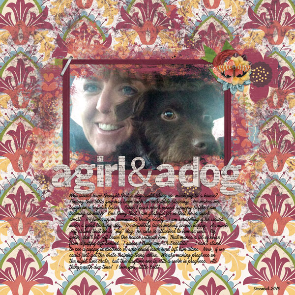 A girl and her dog