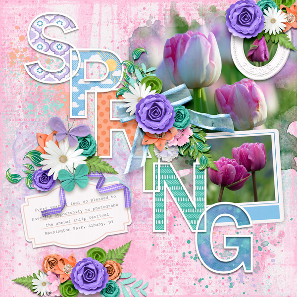 A Hoppy Tulip Day - Spring Template