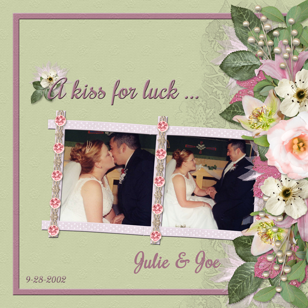 A kiss for luck ...
