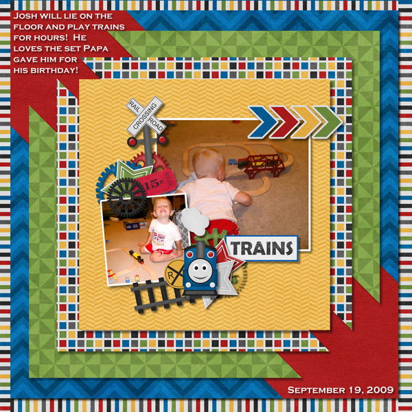 A little boy and his trains