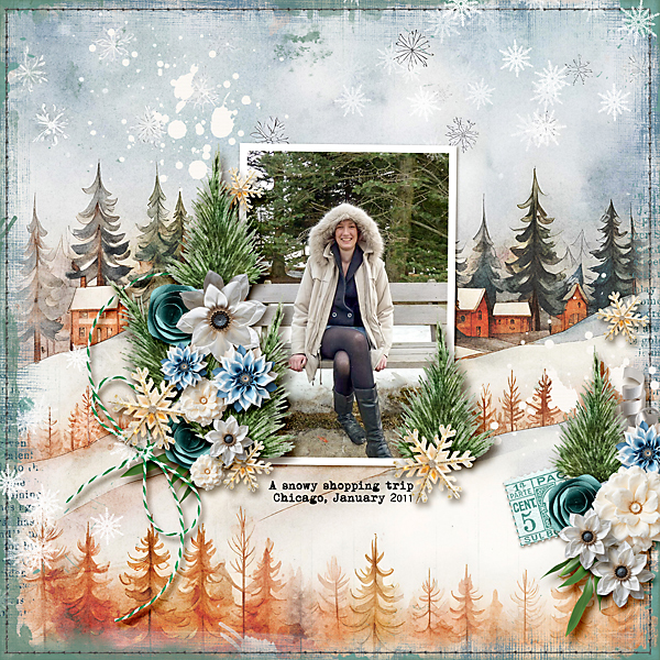 A snowy shopping trip