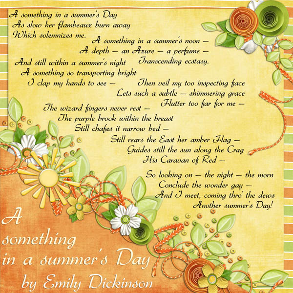 A something in a summer day