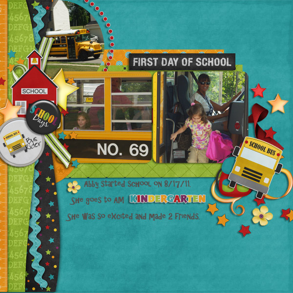 Abby's 1st day of school