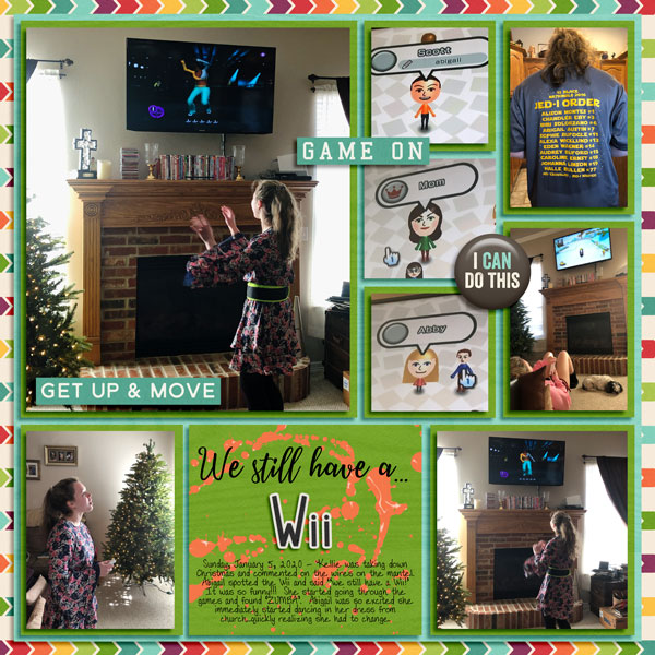 Abigail finding Wii again at 16 - Zumba 01052020