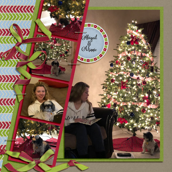 Abigail + Minnie by the Christmas Tree 12.2.2020