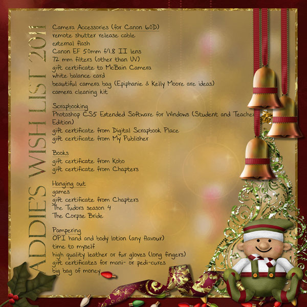 Addie's Wish List 2011
