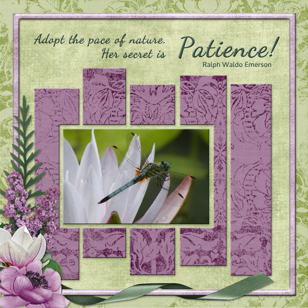Adopt the pace of nature.  Her secret is Patience!