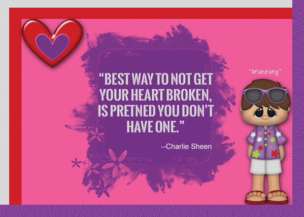 Advice from Charlie Sheen