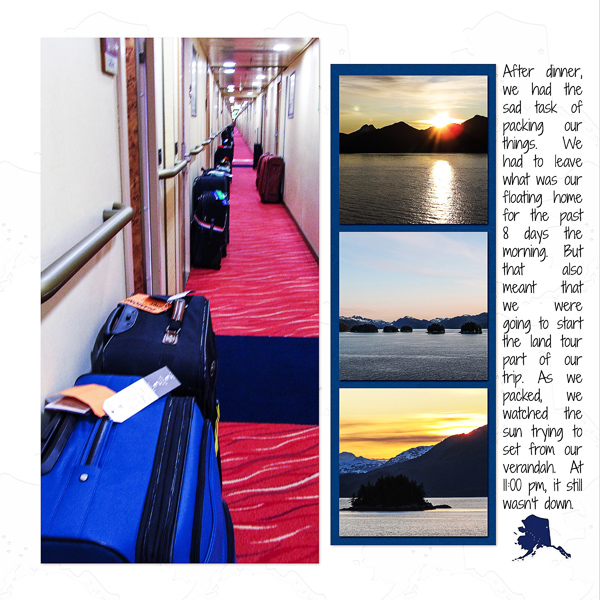 Alaska, packing, left side