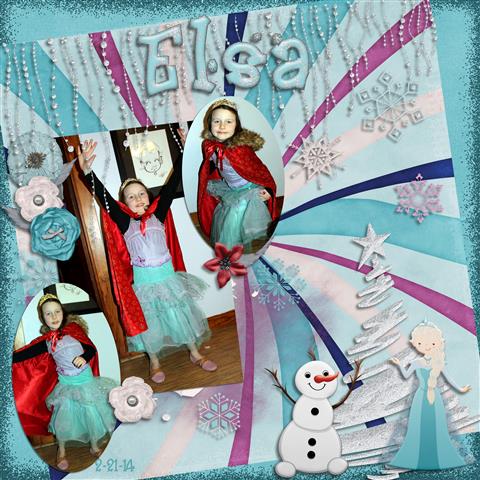 Alayna playing Elsa