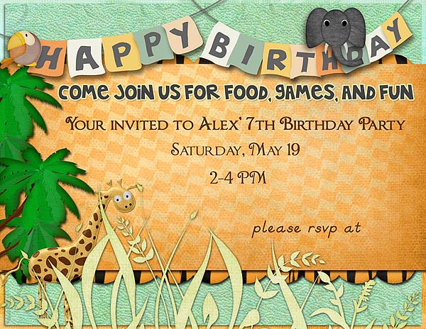 Alex Birthday Invite