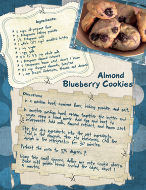 Almond Blueberry Cookies