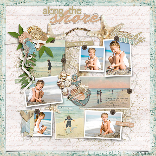 along the shore