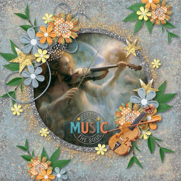 Angel and violin