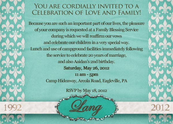 anniversary invitation TAKE 1