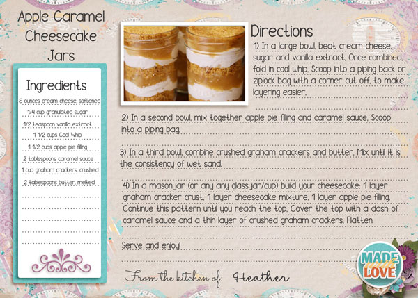 Apple Caramel Cheesecake Jars