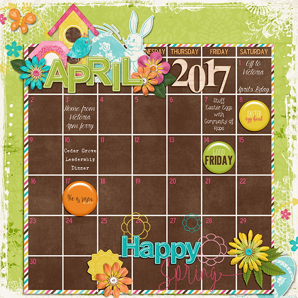 April 2017 Calendar