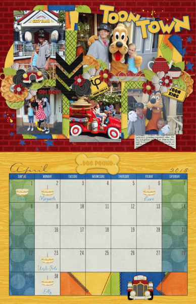 April 2018 Letter Calendar