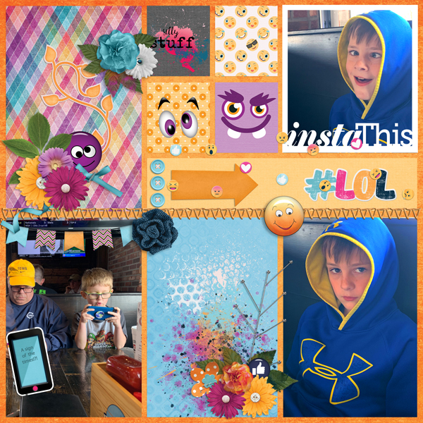 April 2019 Pocket Scrapping Challenge with Snickerdoodle Designs