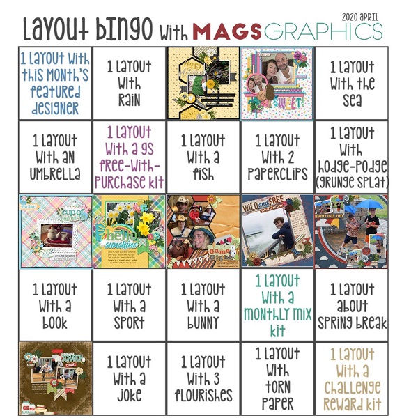 April 2020 Bingo Card