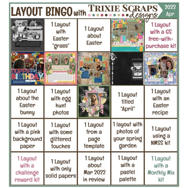 April 2022 Bingo Card