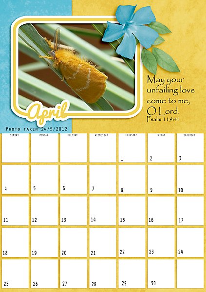 April Calendar 2027