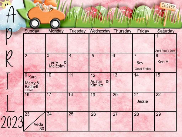 April Calendar