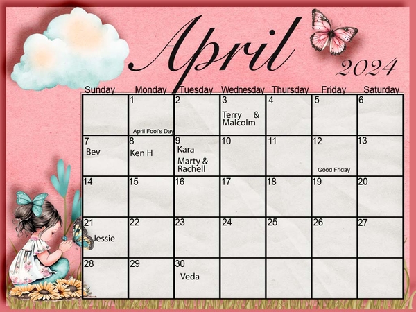 April Calendar