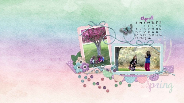 April Desktop Calendar