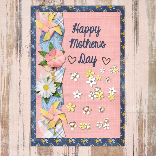 April Font chall/mothers card