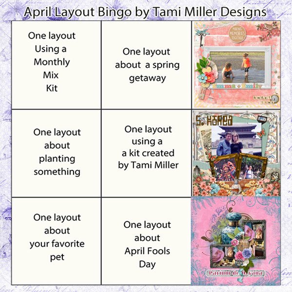 April Layout Bingo