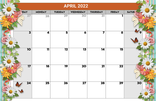 April School Calendar