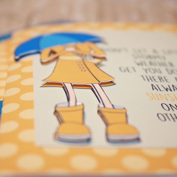 April Showers card with matching envie