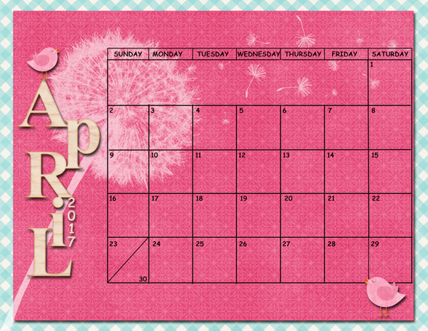 April Sum Up Calendar