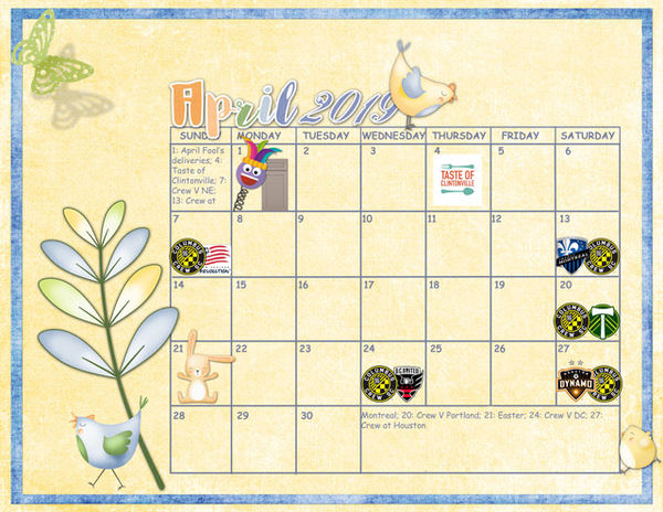 April Sum-Up Calendar