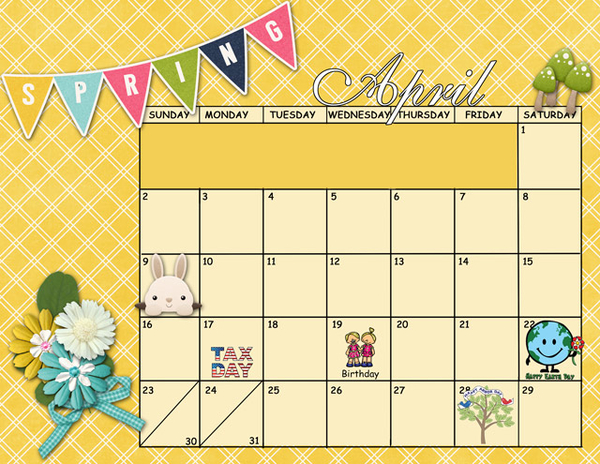 April Sum-Up Calendar