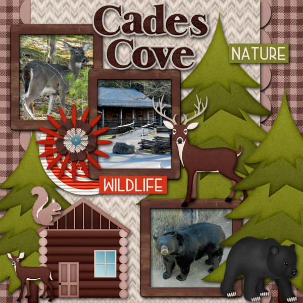 April Template - In The Woods