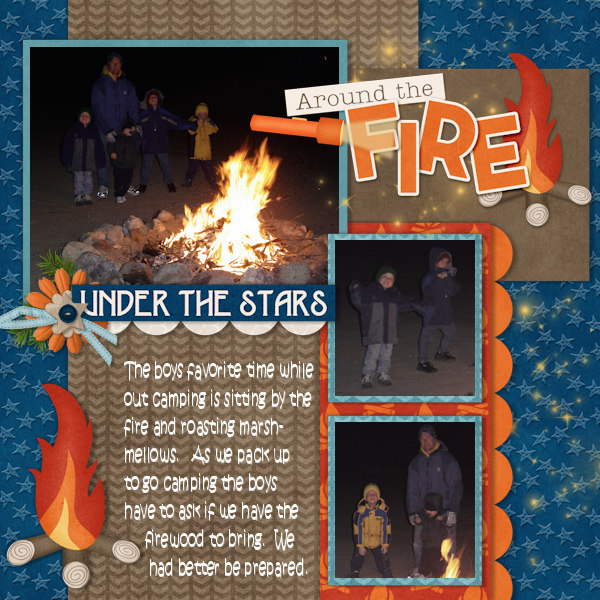 Around the fire under the stars