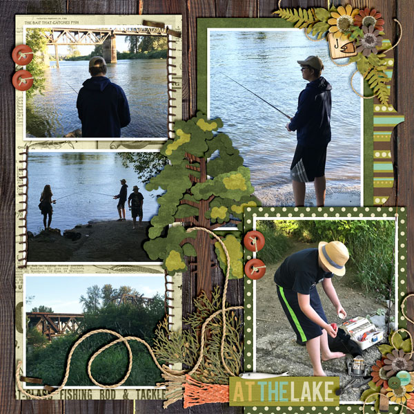At the lake fishing