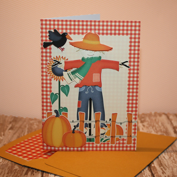 At The Pumpkin Patch card with matching envie