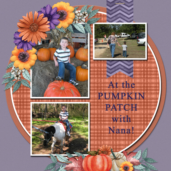 At the Pumpkin Patch with Nana