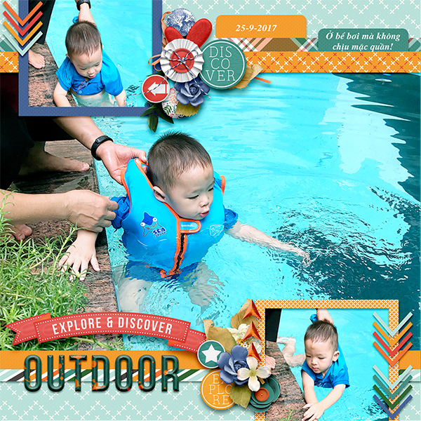 At the swimming pool