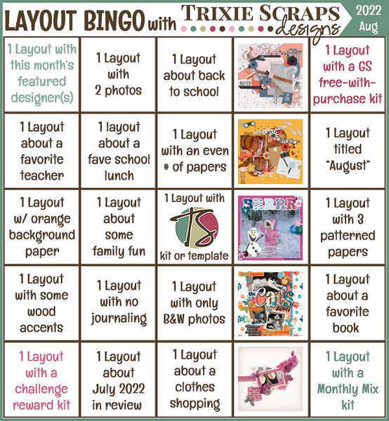 Aug 2022 Bingo Card