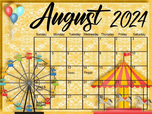 Aug Calendar