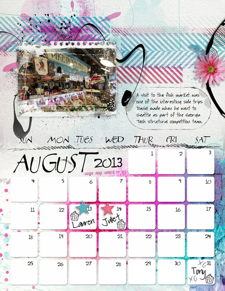 August 2013 Calendar