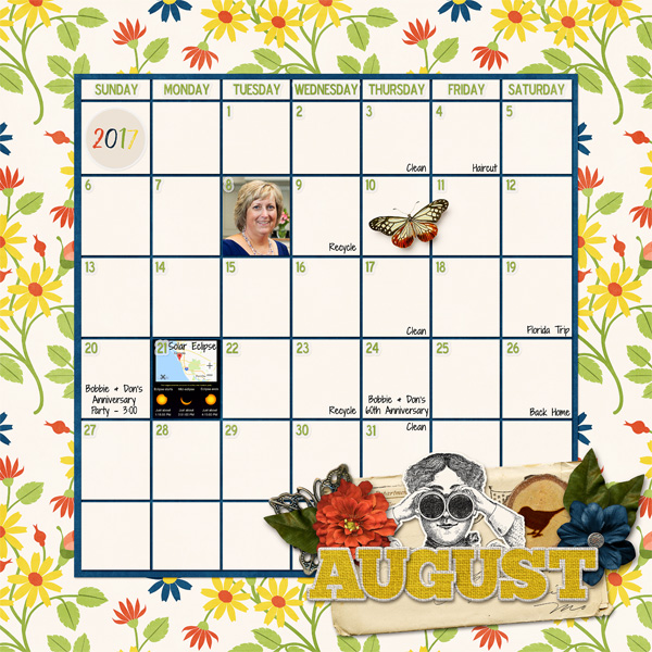 August 2017 Calendar