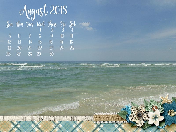August 2018 calendar