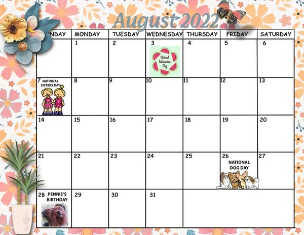 August 2022 Calendar
