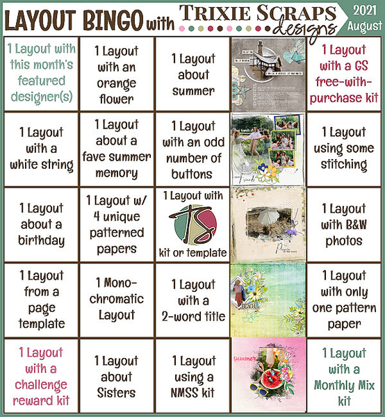 August Bingo Board